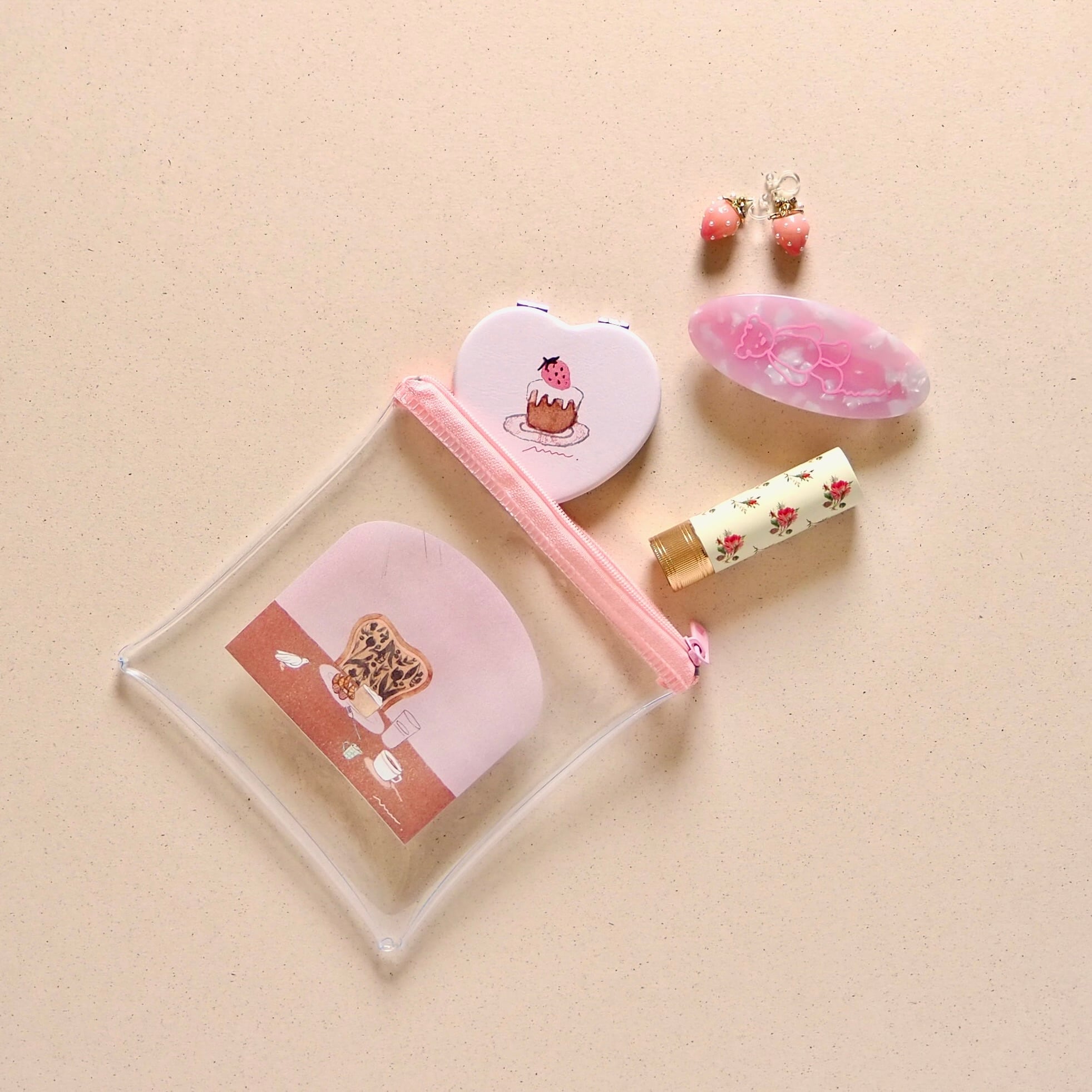her compact mirror