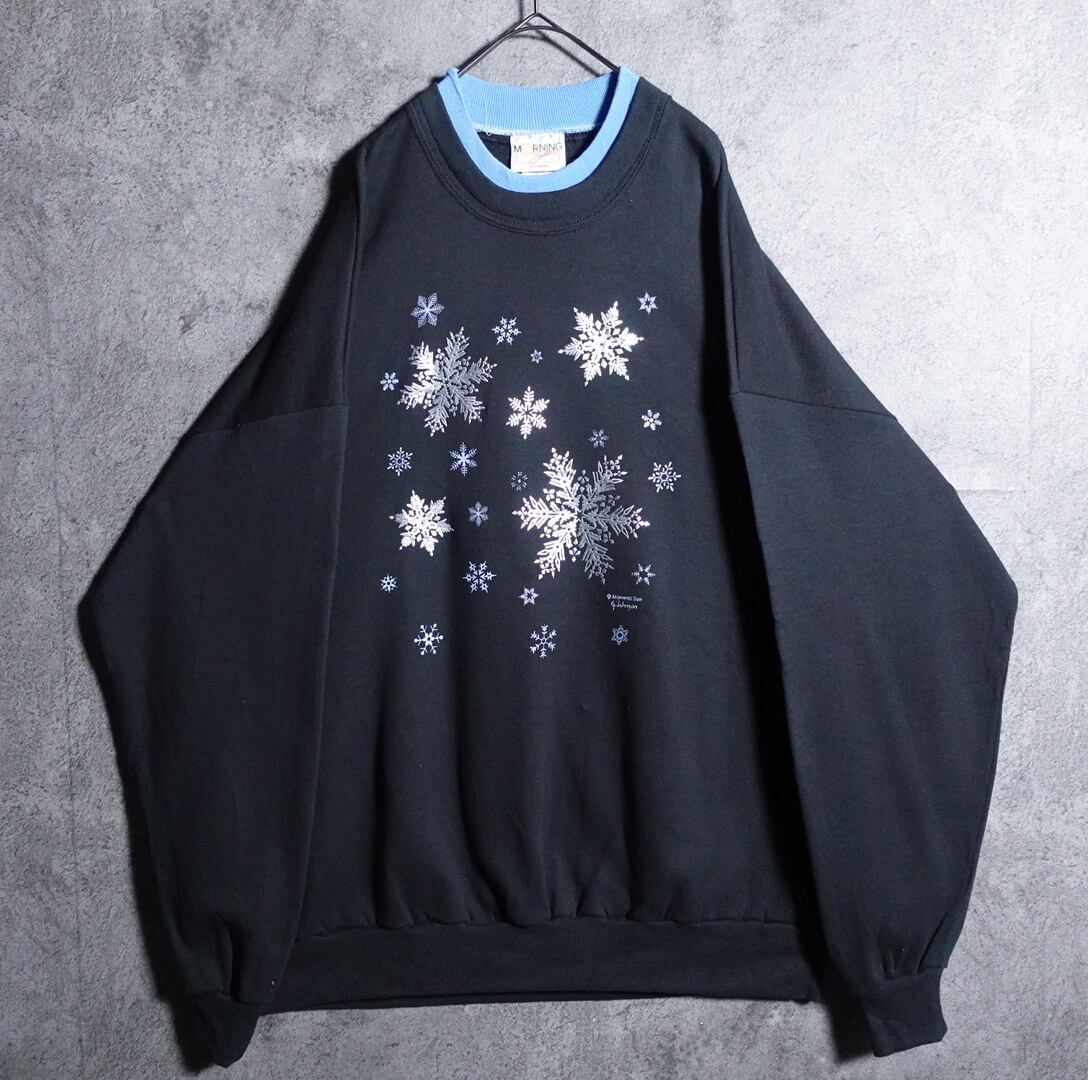 Black ice crystal print sweat