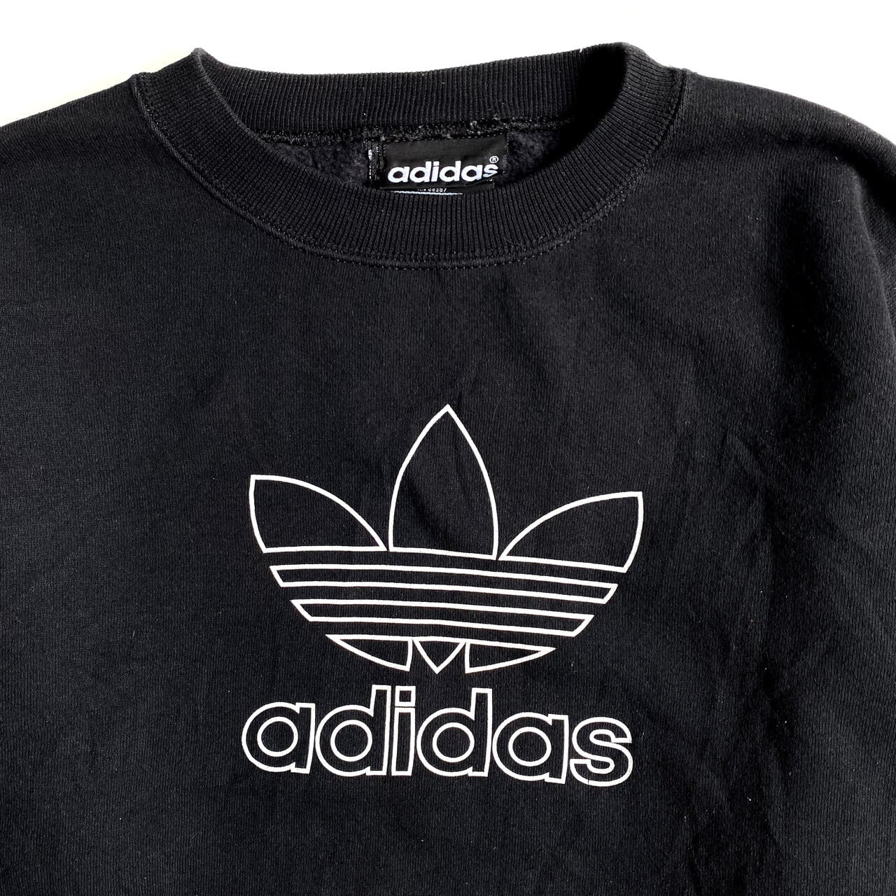 80年代 USA製 adidas アディダス フロントプリント ロゴ スウェット トレーナー メンズL相当 レディース 古着 80s ビンテージ  ヴィンテージ トレーナー ブラック 黒色【スウェット】【AL2110】 | cave 古着屋【公式】古着通販サイト