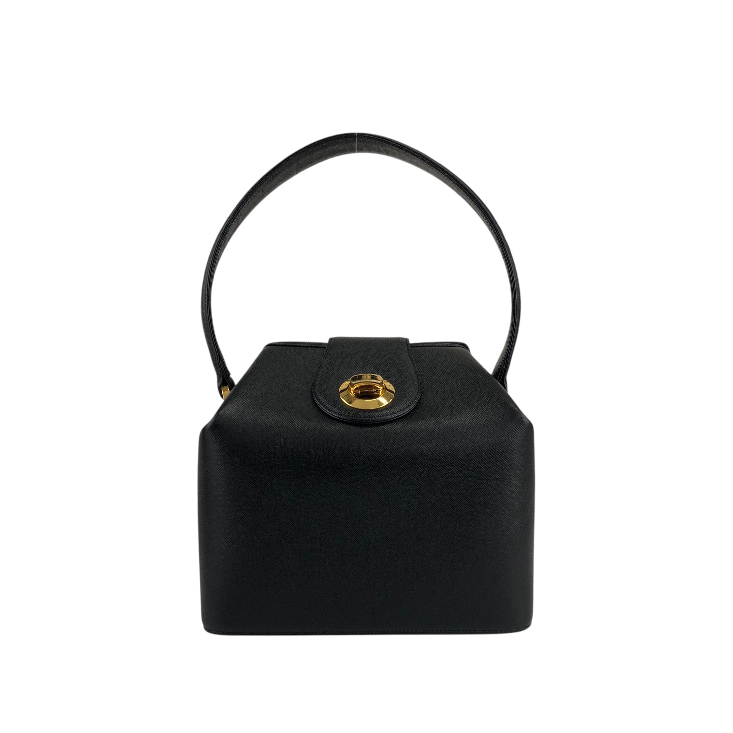 GIVENCHY ジバンシィ ハンドバッグ ブラック ターンロック レザー