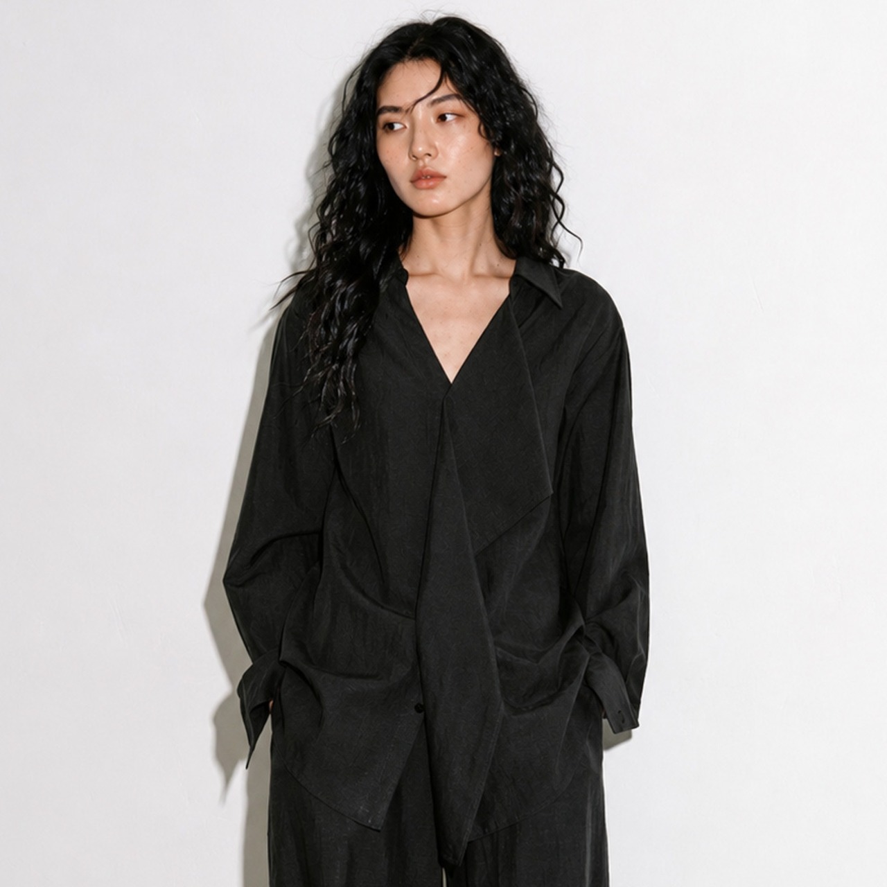 Long drape shirt A00259