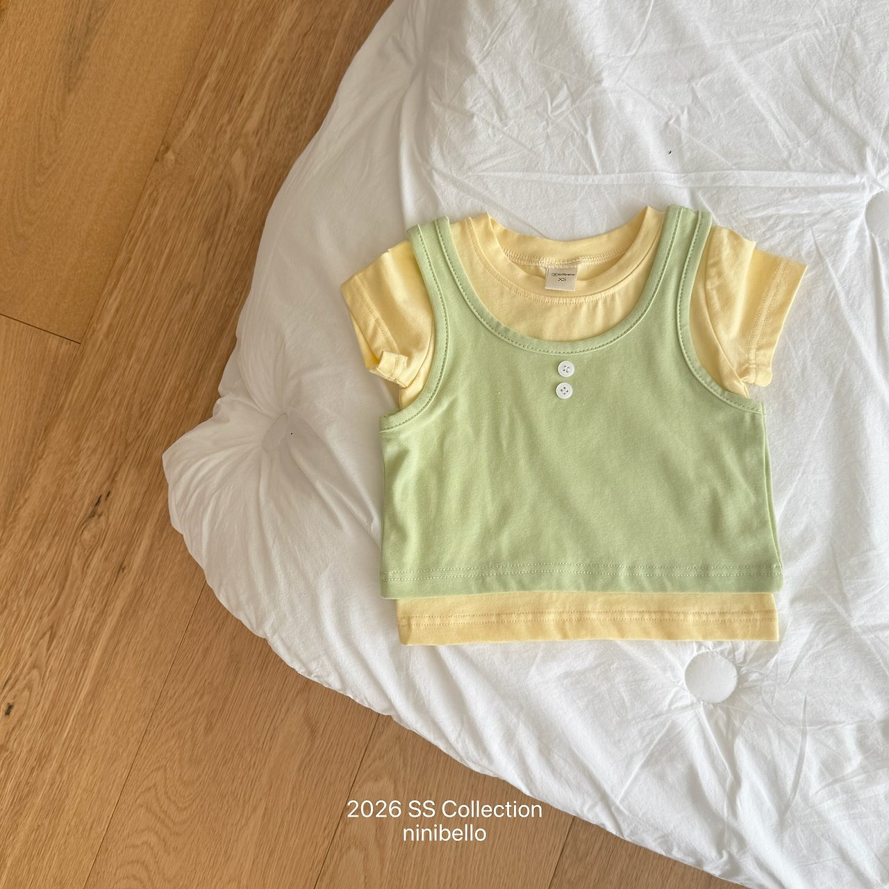 [ninibello] Daily Sleeveless Layered Tee / [니니벨로] 데일리나시레이어드티