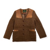 GLENN DYLANN グレンディラン 本革 レザーパッチ エルボーパッチ ウール ジャケット コート /イギリス製