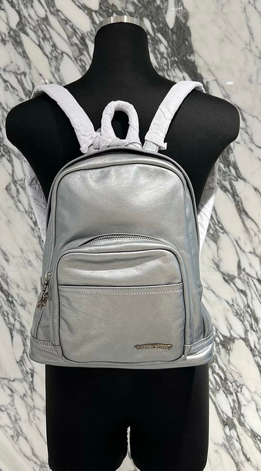 CHROME HEARTS クロムハーツ 7th grade メタリックシルバー レザー