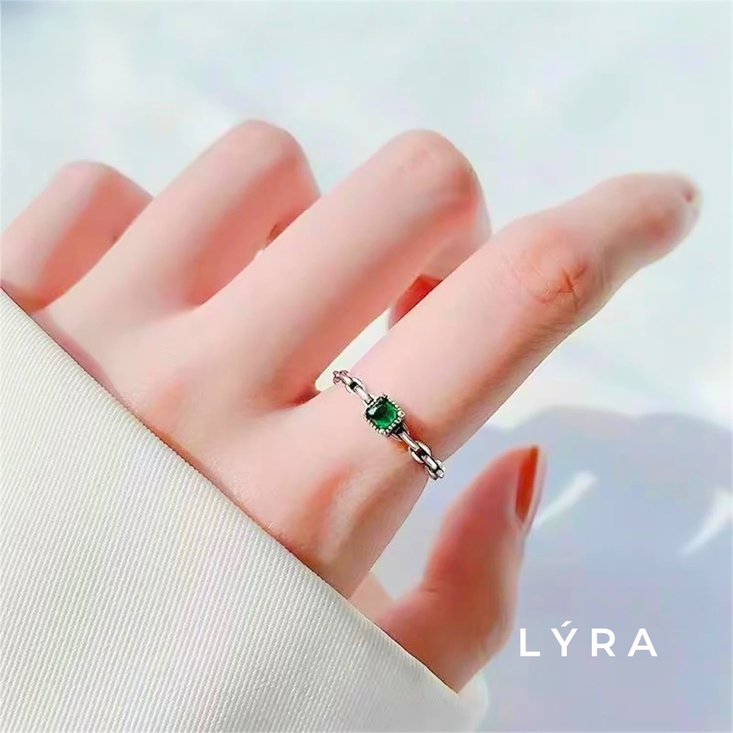 グリーンストーンリング 指輪｜ヴィンテージアクセサリー・ジュエリー