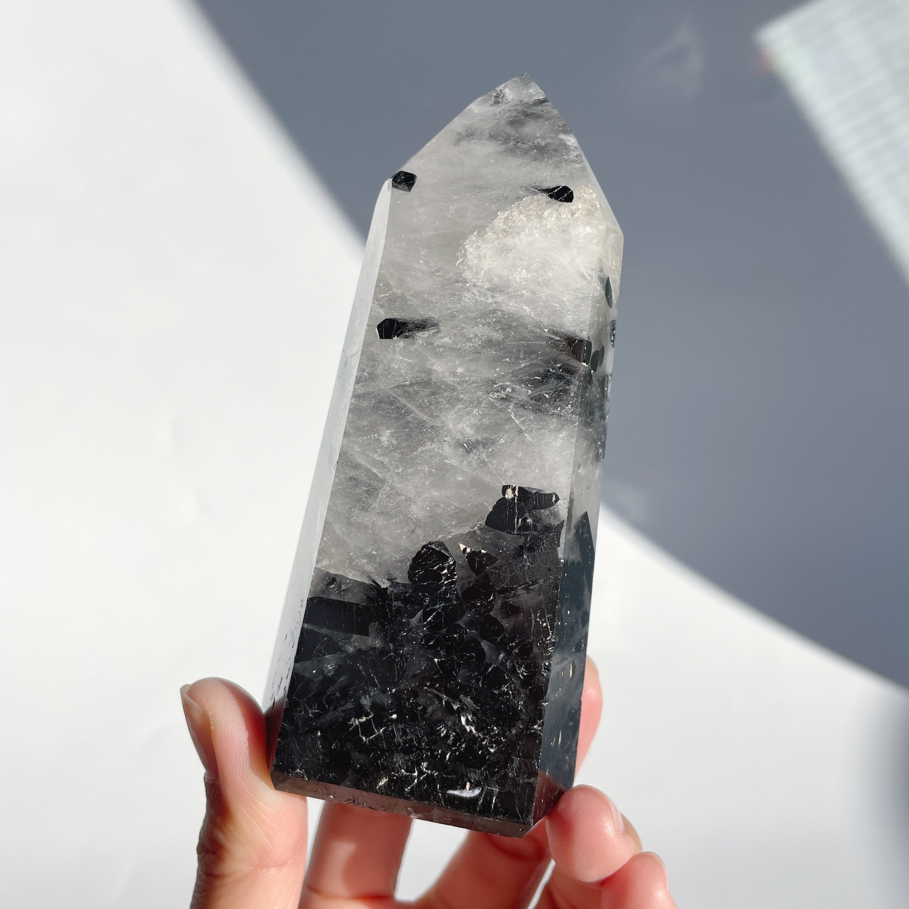 ブラックトルマリンインクォーツ タワー06◇Black Tourmaline◇天然石