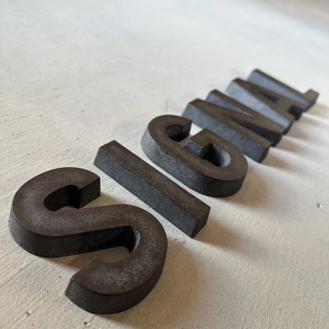 切文字　立体文字　カルプ文字　サビ　エイジング