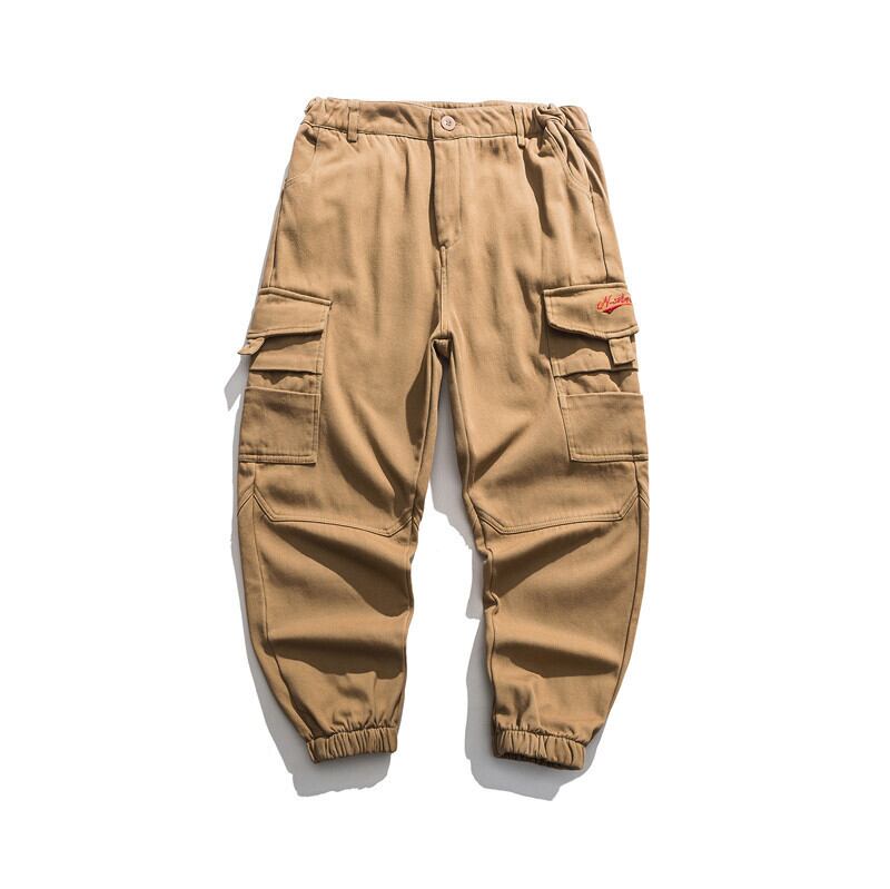 【新作】【送料無料】 Yidao Vintage 20 Winter ese Workwear Mid-waist Loose Simple Pocket Tethered Straight Men's Pants-Alibaba レッド ウィンター 冬物 ビンテージ hip6-161129673315291