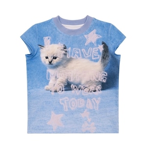 [CFIERCE] Cat Printed Mini T-shirt