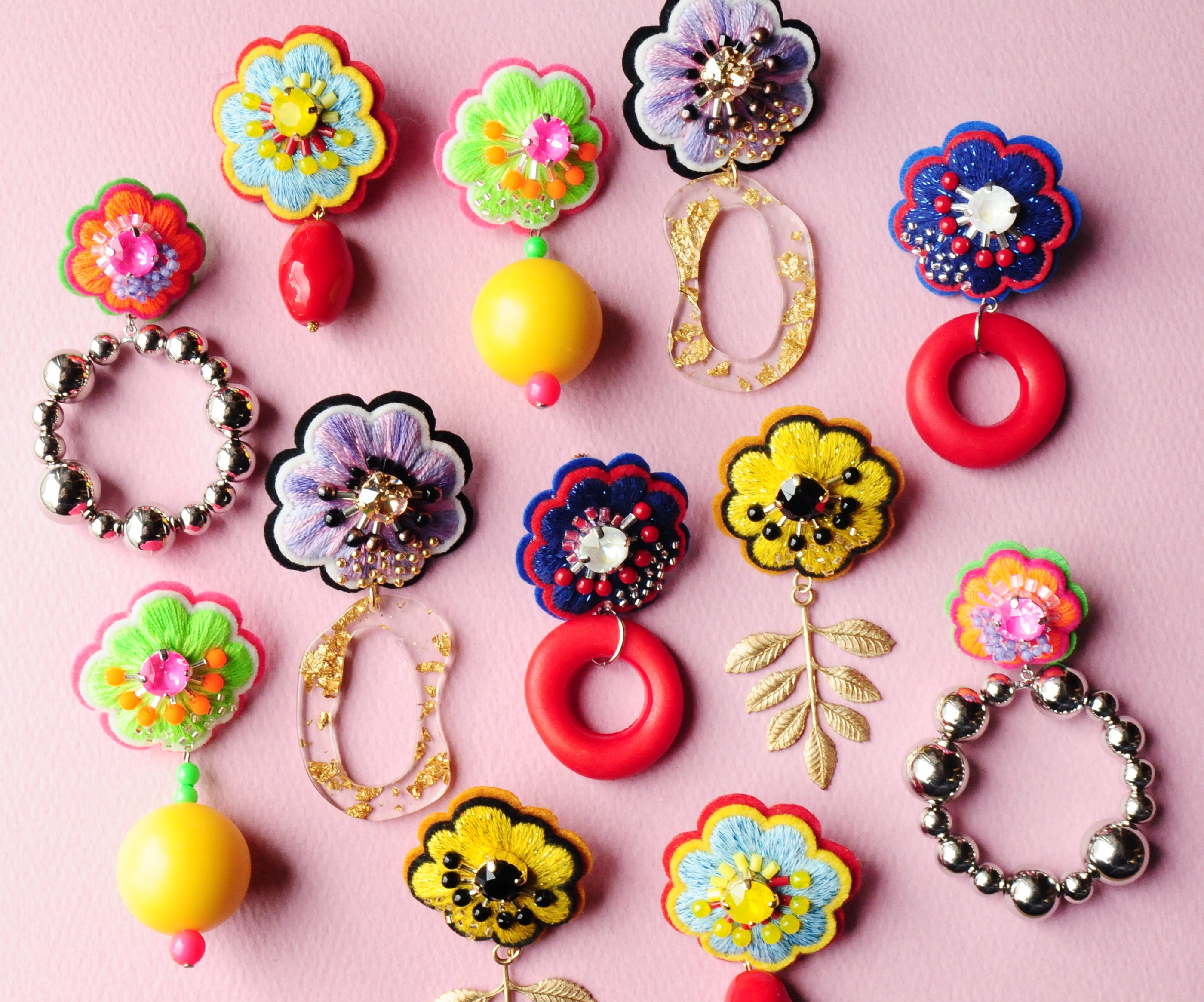 < No Name ~名前のない花~ >『 Neon Baloon 』イヤリングorピアス(サージカルステンレス)