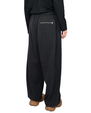 ROTOL "Solid Sweat Triple Tuck pants〔BLACK〕"