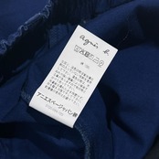 agnes b. アニエスベー コットン パンツ サイズ 38/ブルー ネイビー系 レディース ウエストゴム ワーク カジュアル