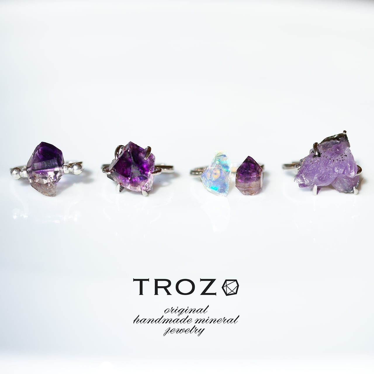 アメシスト (アメジスト) 鉱物原石 イヤリング 天然石 アクセサリー