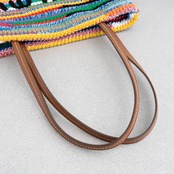 ミュウミュウ ラフィアエフェクトウーブン トートバッグ マルチカラー