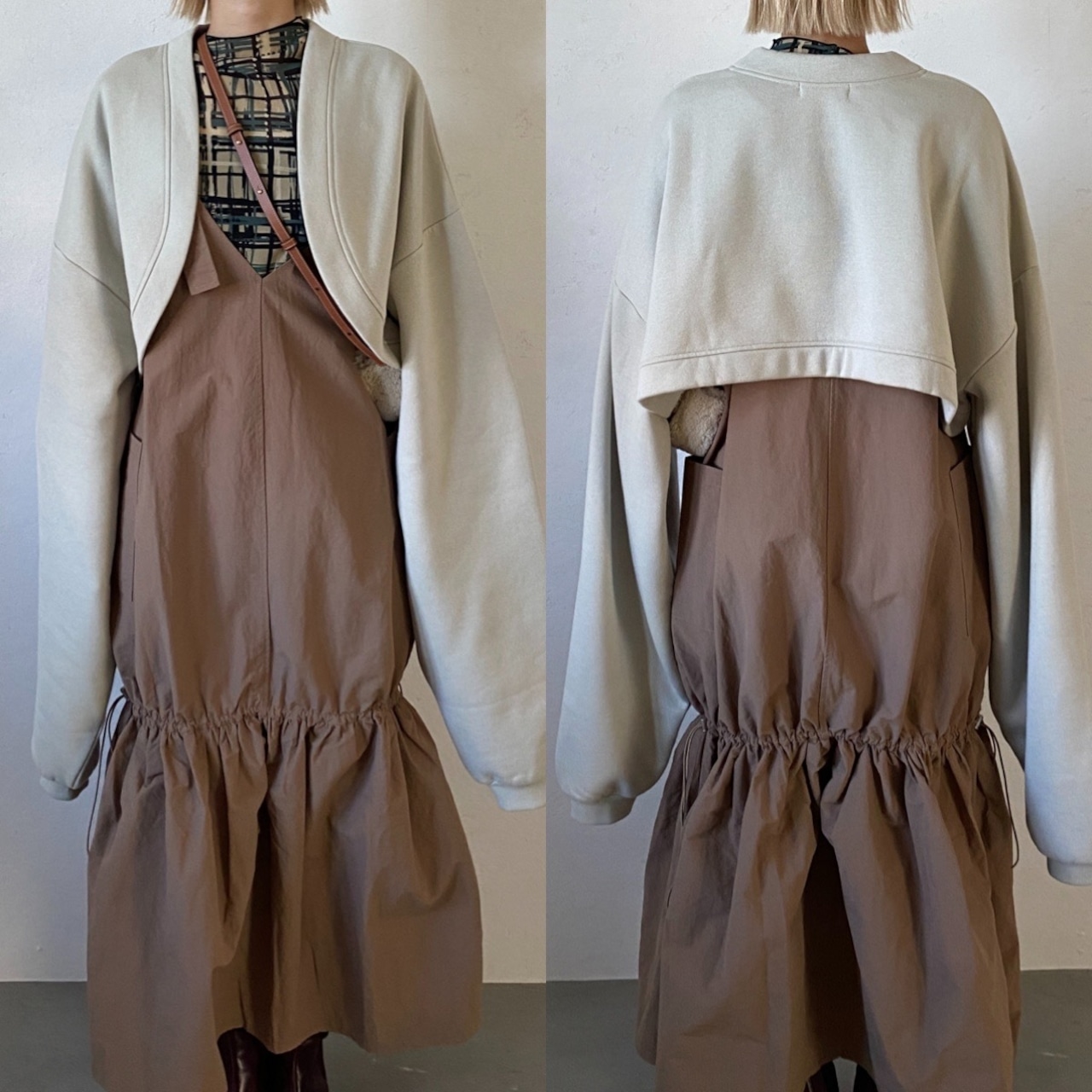 sweat bolero/beige