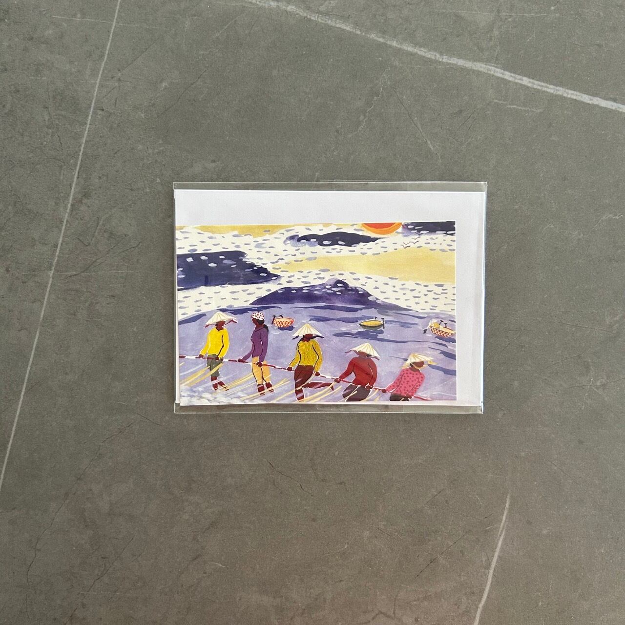 ベトナムアート】ポストカード Vietnam ダナンの海 | Sáng art