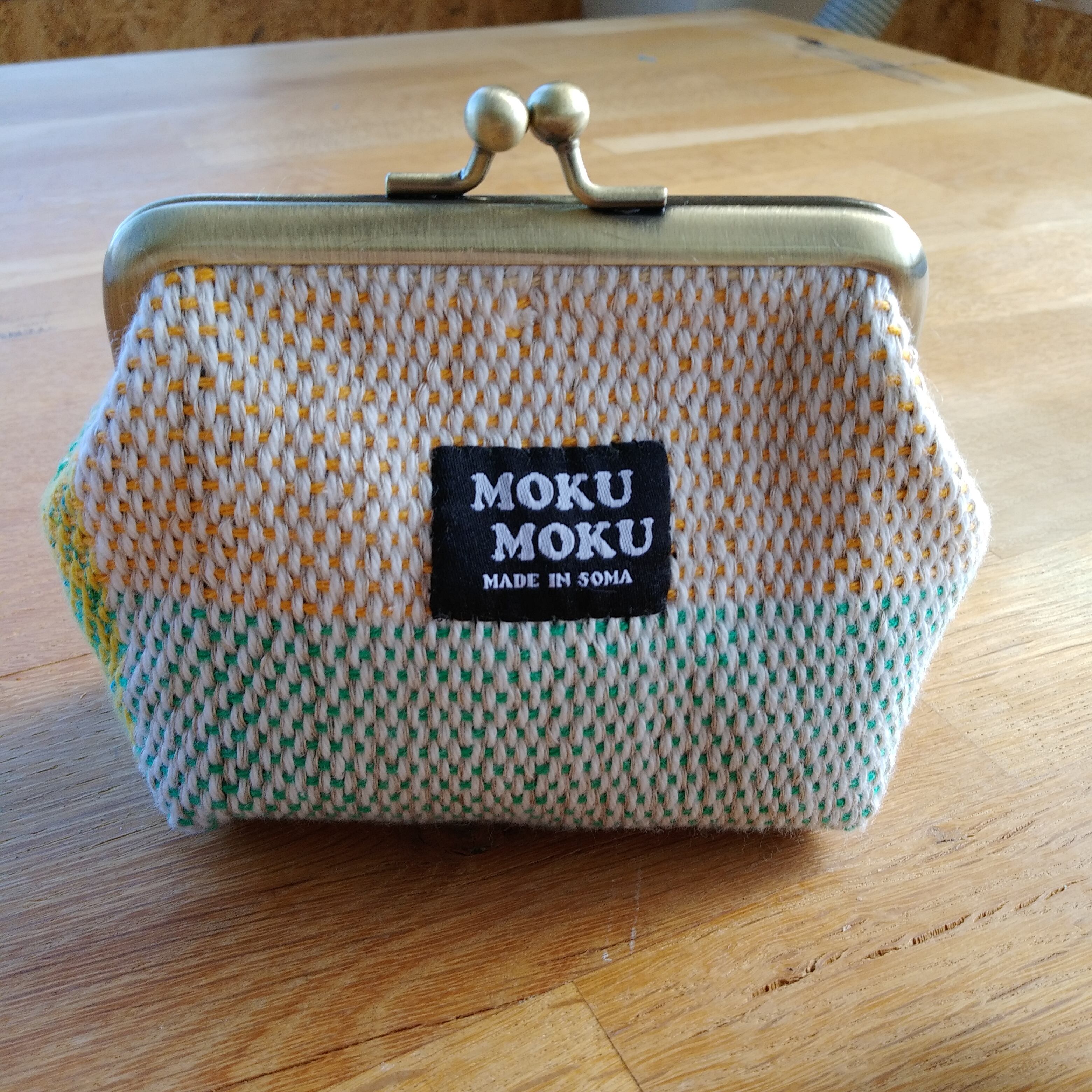 さおり織りバッグ　 と　羊毛フェルトがま口財布　1点物 さおり織りバッグ と 羊毛フェルトがま口財布 1点物 さをり織りがま口