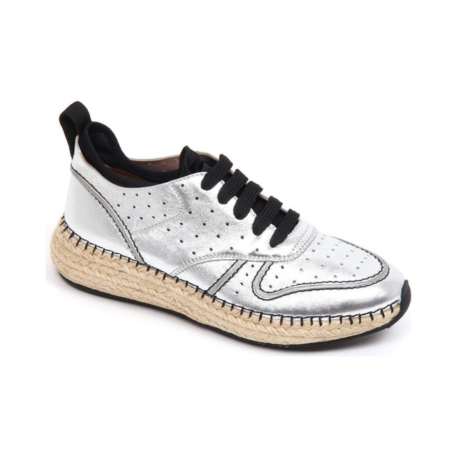 TOD'S トッズ レディース スニーカー レザー シルバー