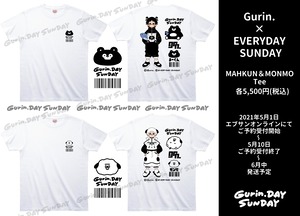 【受付終了しました】Gurin.×EVERYDAY SUNDAY まーくん＆モンモTee【Gurin.DAY SUNDAY】