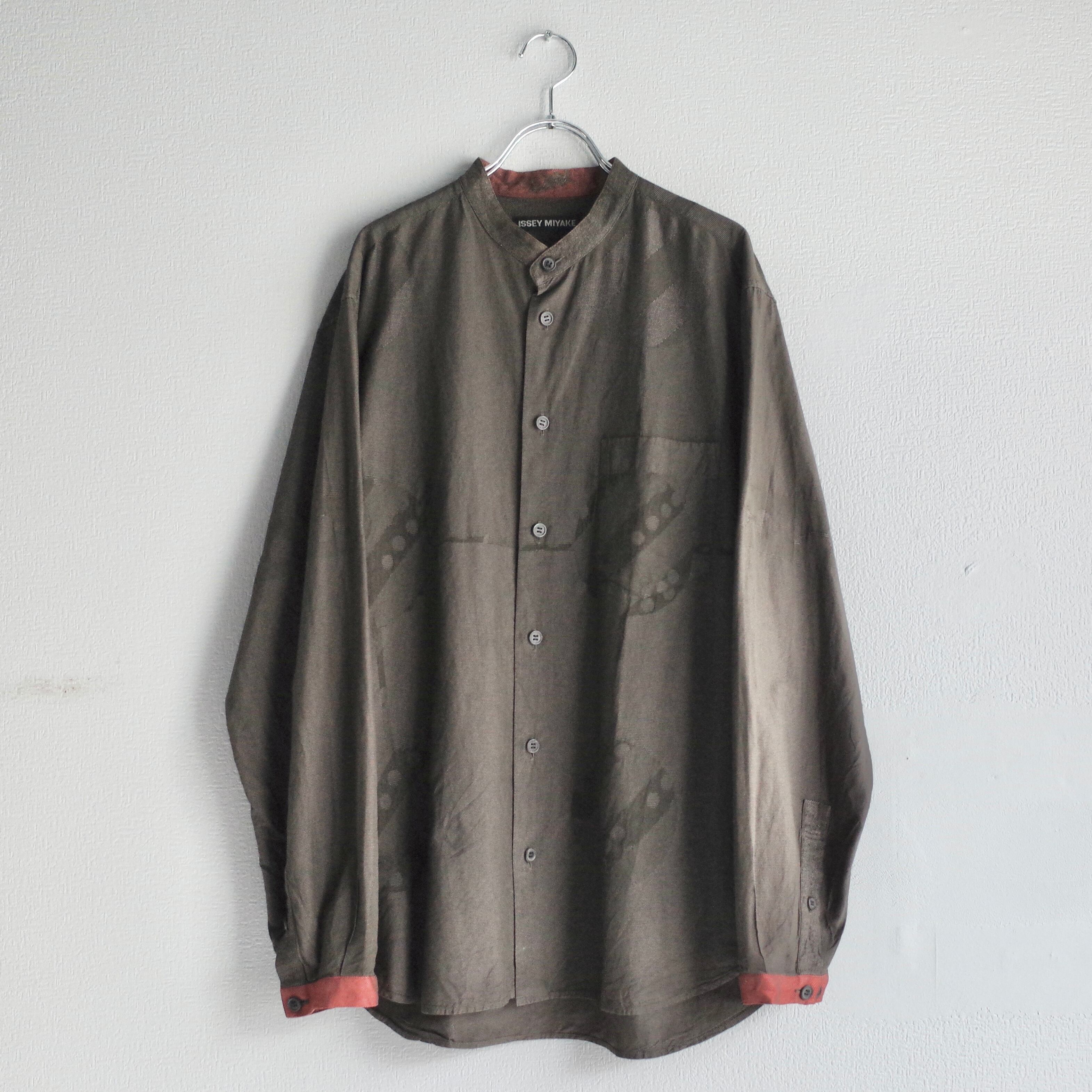 ISSEY MIYAKE” Made In JAPAN Graphic Design Band Color Shirt l/s 