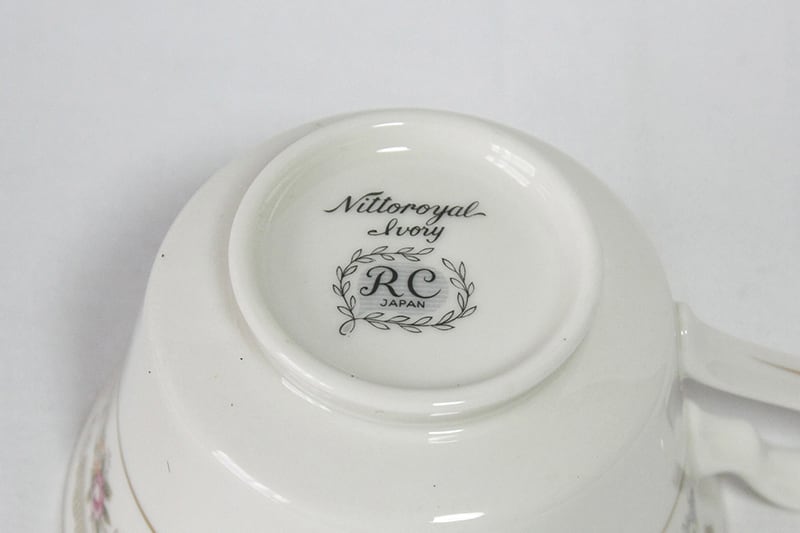 ノリタケ ニットーロイヤル Nittoroyal Ivory RC 花柄のカップ＆ソーサー6客セット | 中古ビンテージ食器・雑貨販売　トヨミツ商店  powered by BASE