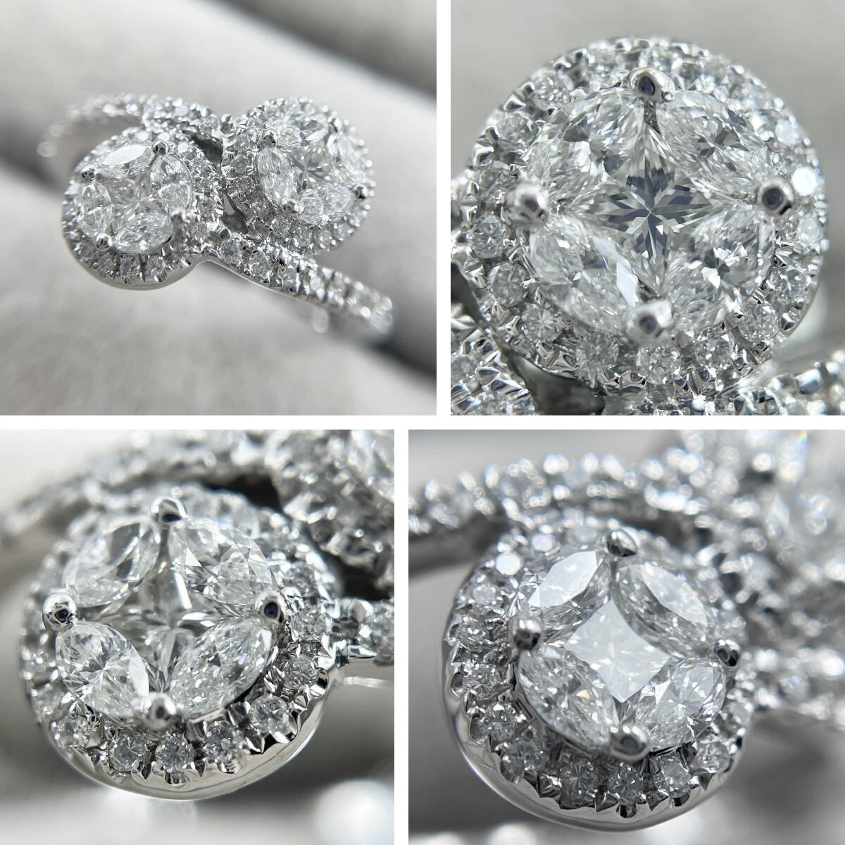 K18WG 天然ダイヤモンド 0.64ct リング | JEWELRY LAND Official