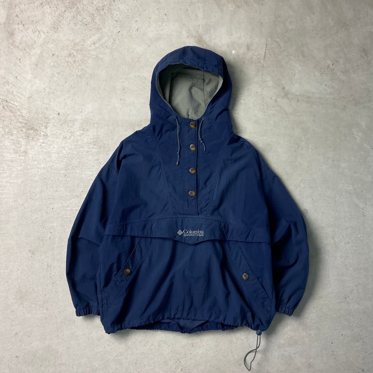 90s vintage Columbia denim anorak parka春にはメインアウターとして