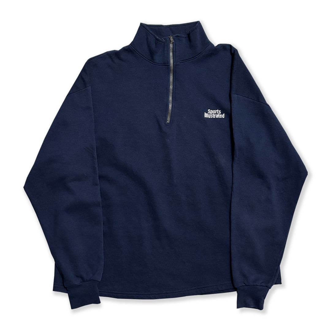 Sports Illustrated Embroidered Half Zip Sweatshirt. JERZEES