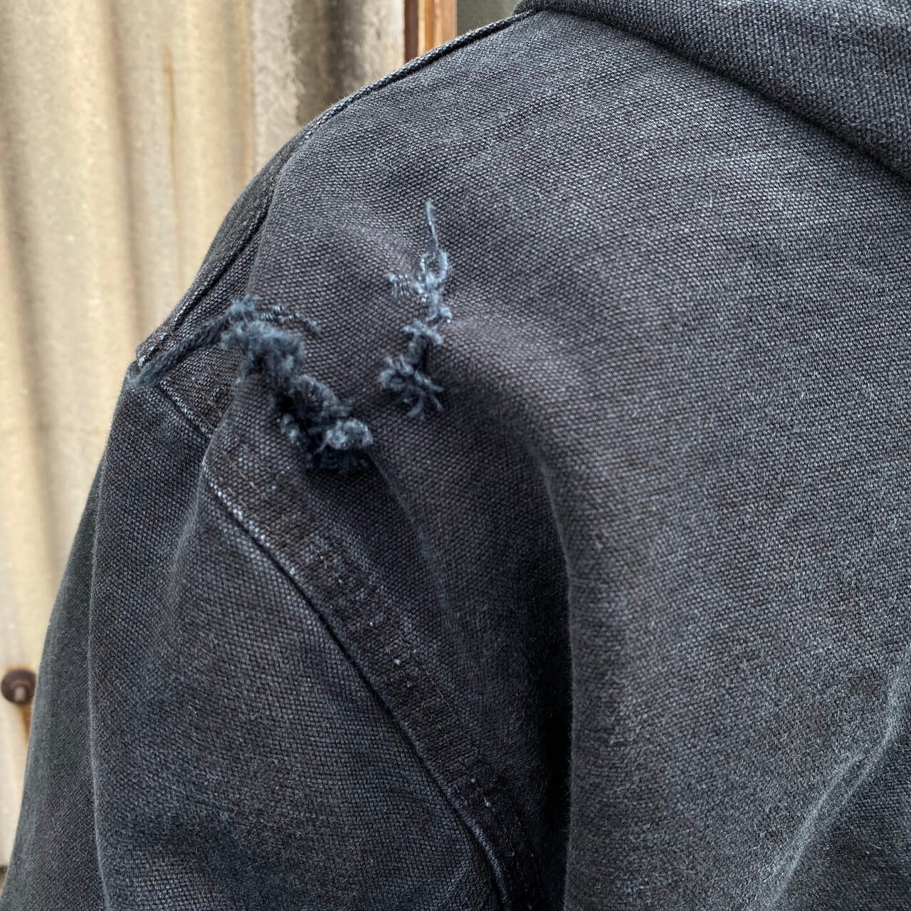 90年代 USA製 Carhartt カーハート 企業ロゴ刺? アクティブパーカー