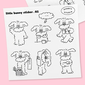 [scooty studio] little bunny ステッカー（全3種/2シート入り）