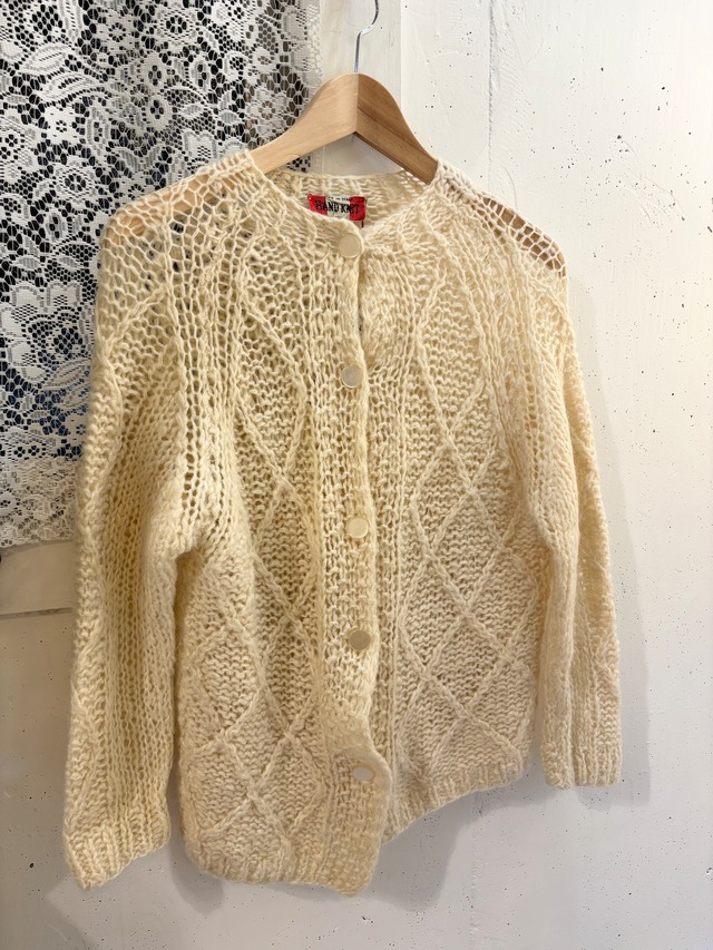 60’s ivory mohair cardigan