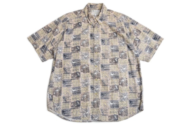 USED 00s Columbia S/S shirt -Large 02072