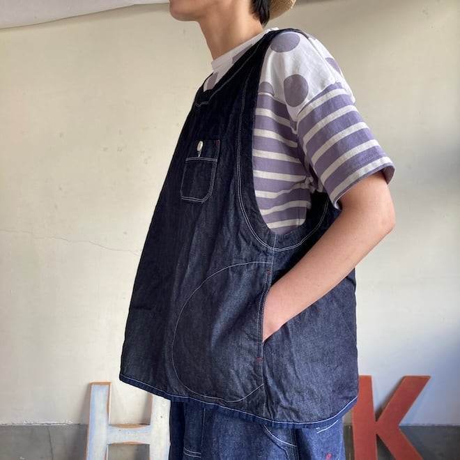 快晴堂 レディース ベスト ふわりベスト Girl'sリラクシンWorkデニム