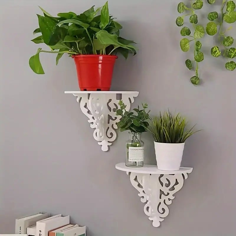 ウォールラック　壁掛けラック　ウォールデコ　キツツキ　キツツキマーク ウォールラック 2個セット 壁掛けシェルフ ロココ調 ヨーロピアン