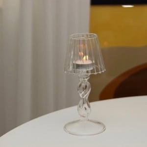 antique candle holder / アンティーク調 ガラス キャンドルホルダー ティーライト シェードランプ 照明 韓国 インテリア 雑貨