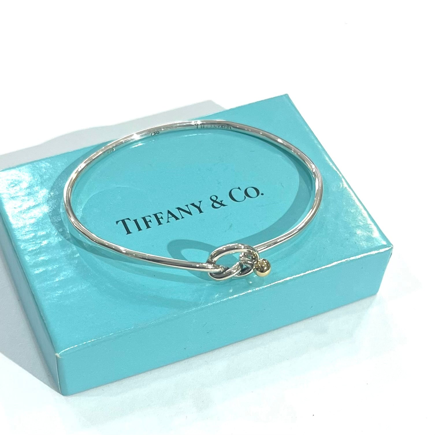 TIFFANY&CO. 】2076 K18 silver925 オープン開閉ラブノット
