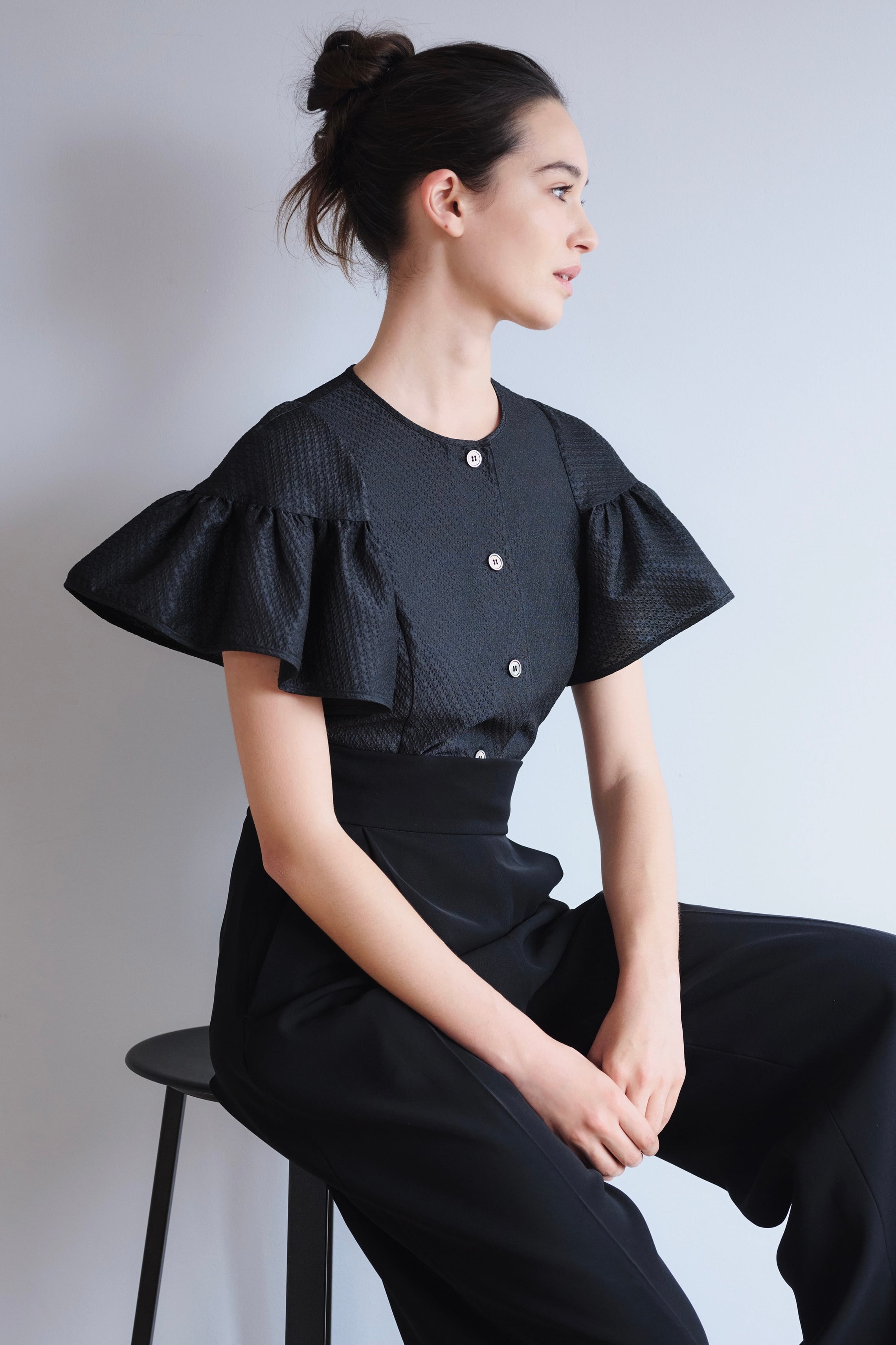トップス AMICA KIDS COUTURE FLEAR SLEEVES TOP COUTURE FLEAR SLEEVES TOP WHITE【残りわずか】 | AMICA・kids