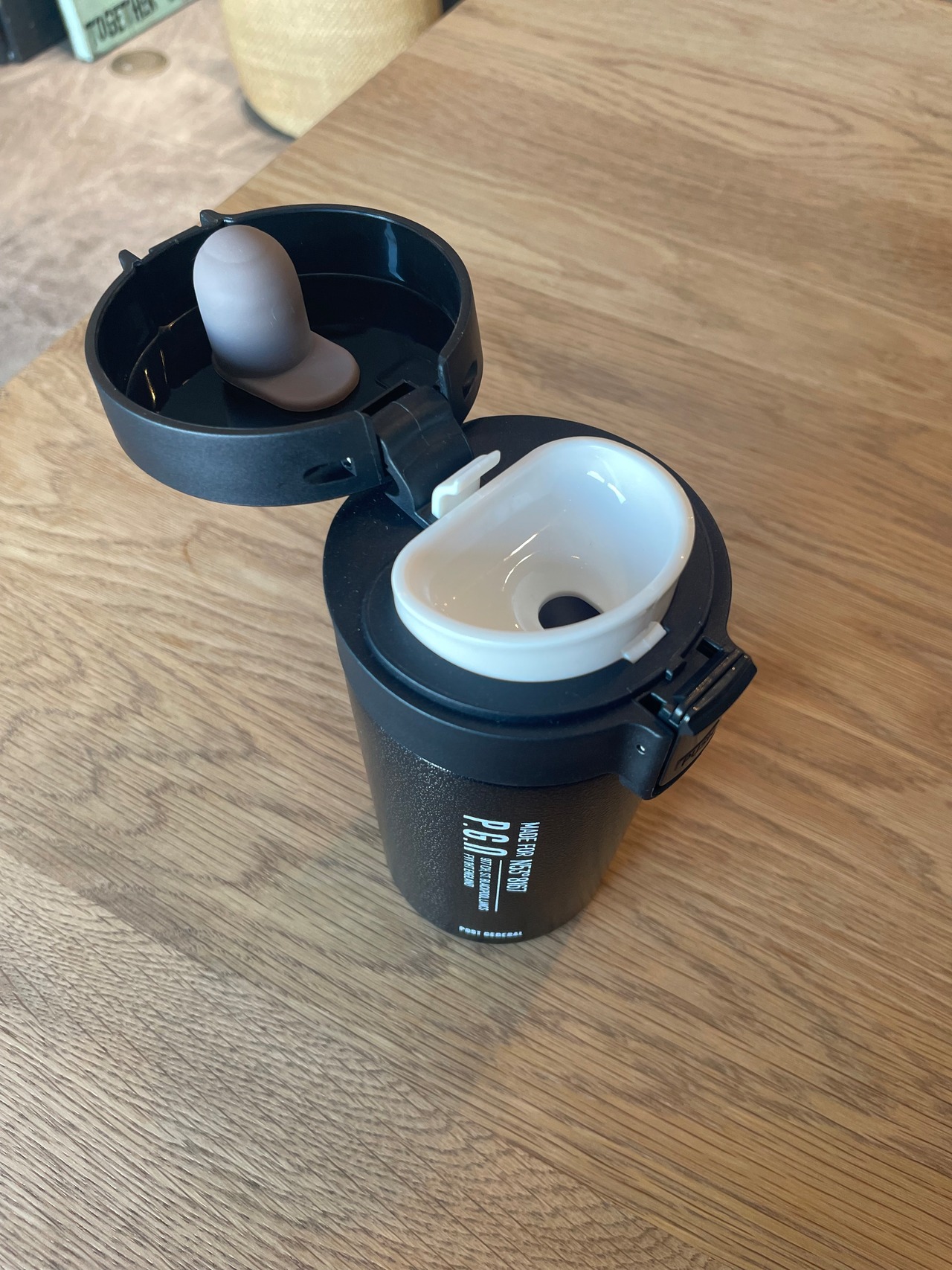 【POST GENERAL】ダブルウォール フリップトップ ボトル300ml タンブラー ブラック