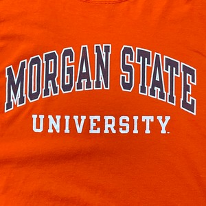 【champion】カレッジ モーガン州立大学 Tシャツ アーチロゴ 刺繍ロゴ 3XL 超ビッグサイズ チャンピオン US古着