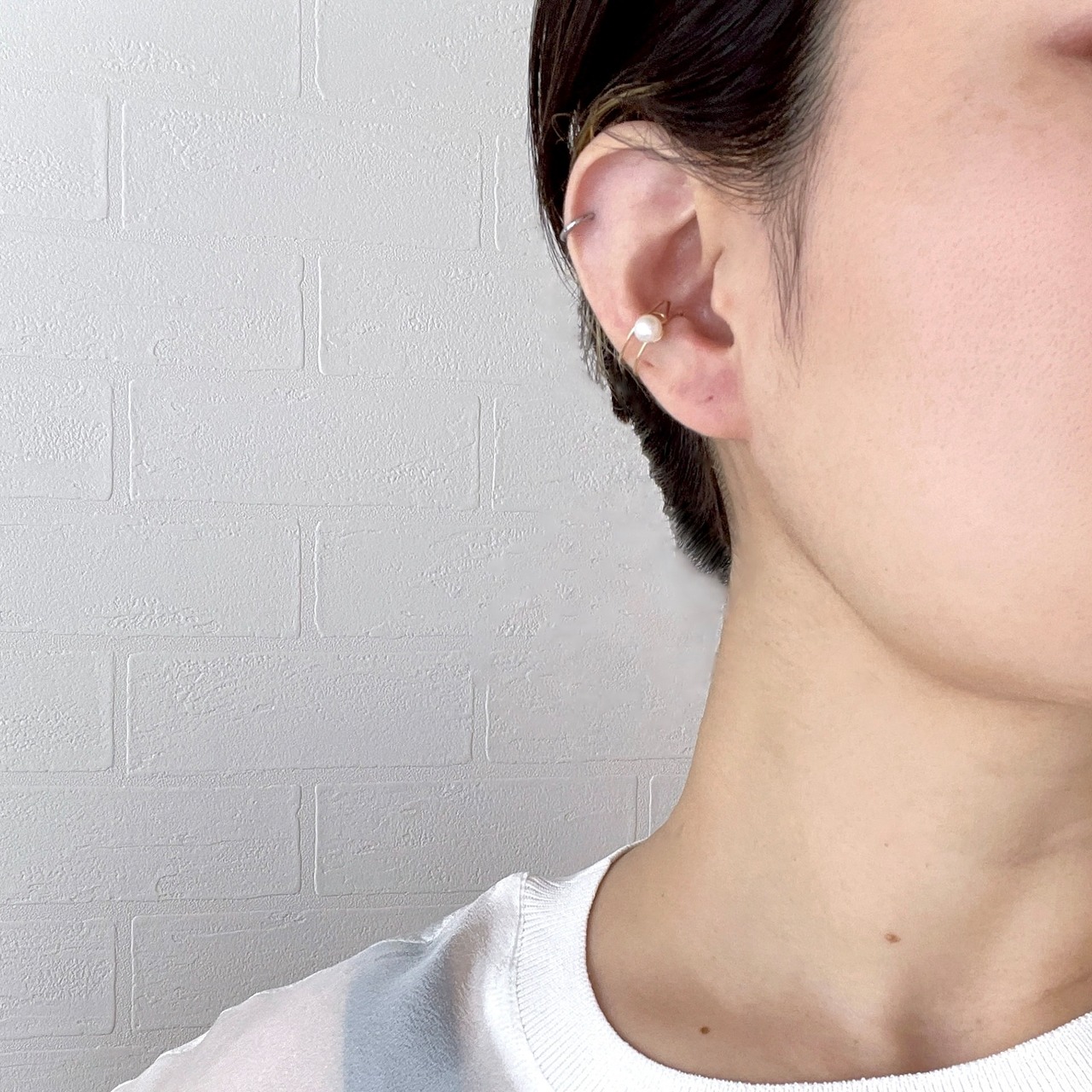 結わい　-瞬き-　【④ひと粒（両耳）】小枝耳飾り　ワイヤーアクセサリー