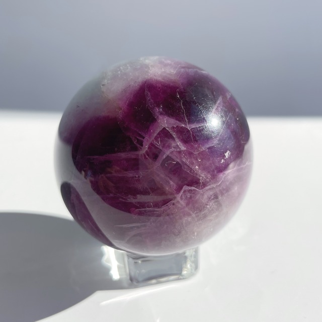 レインボーフローライト スフィア（丸玉）05◇Bicolor Fluorite Sphere◇ 天然石・パワーストーン