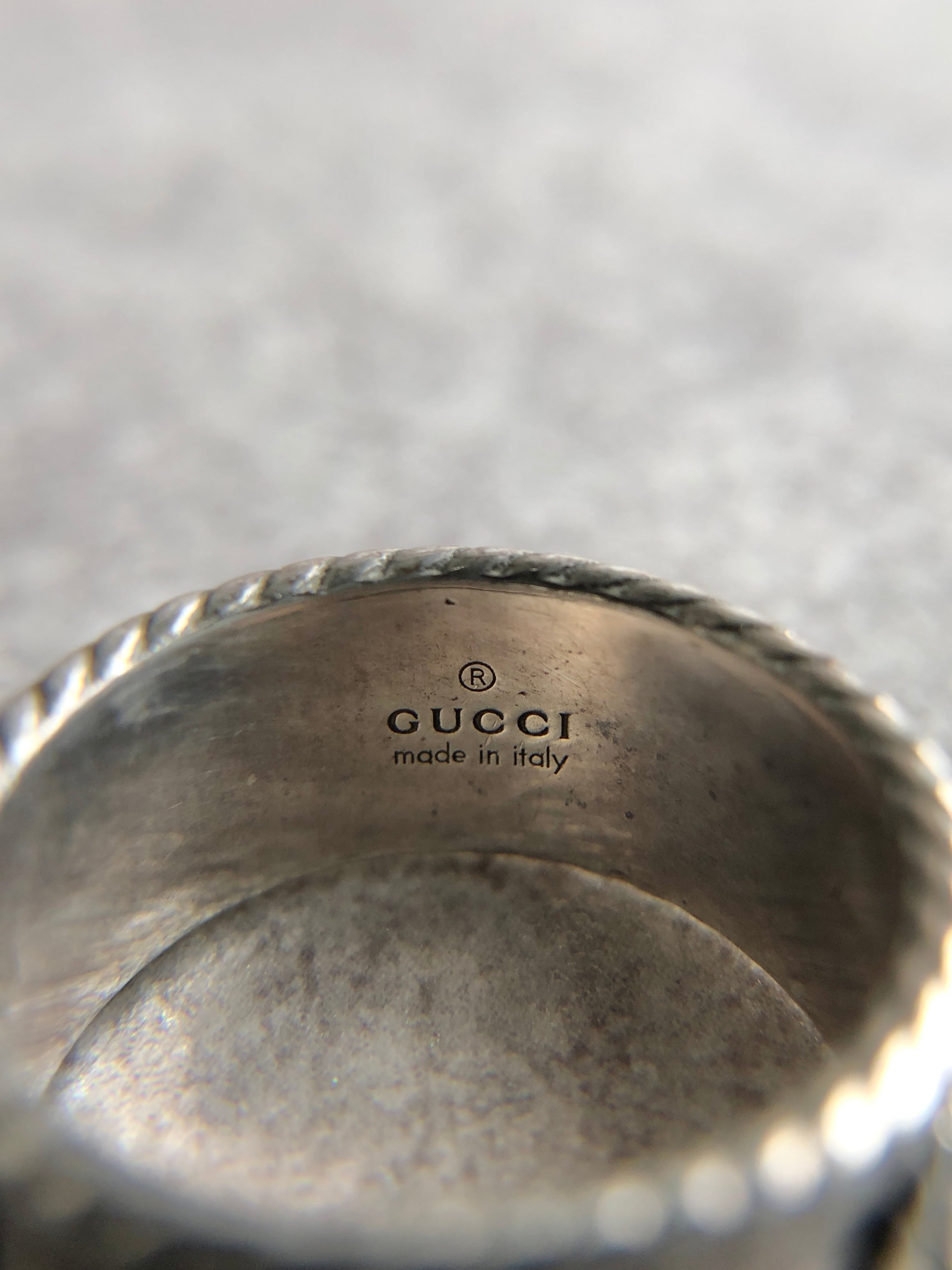 GUCCI グッチ 指輪 シルバー マーモンド 925 チェーンリング vintage