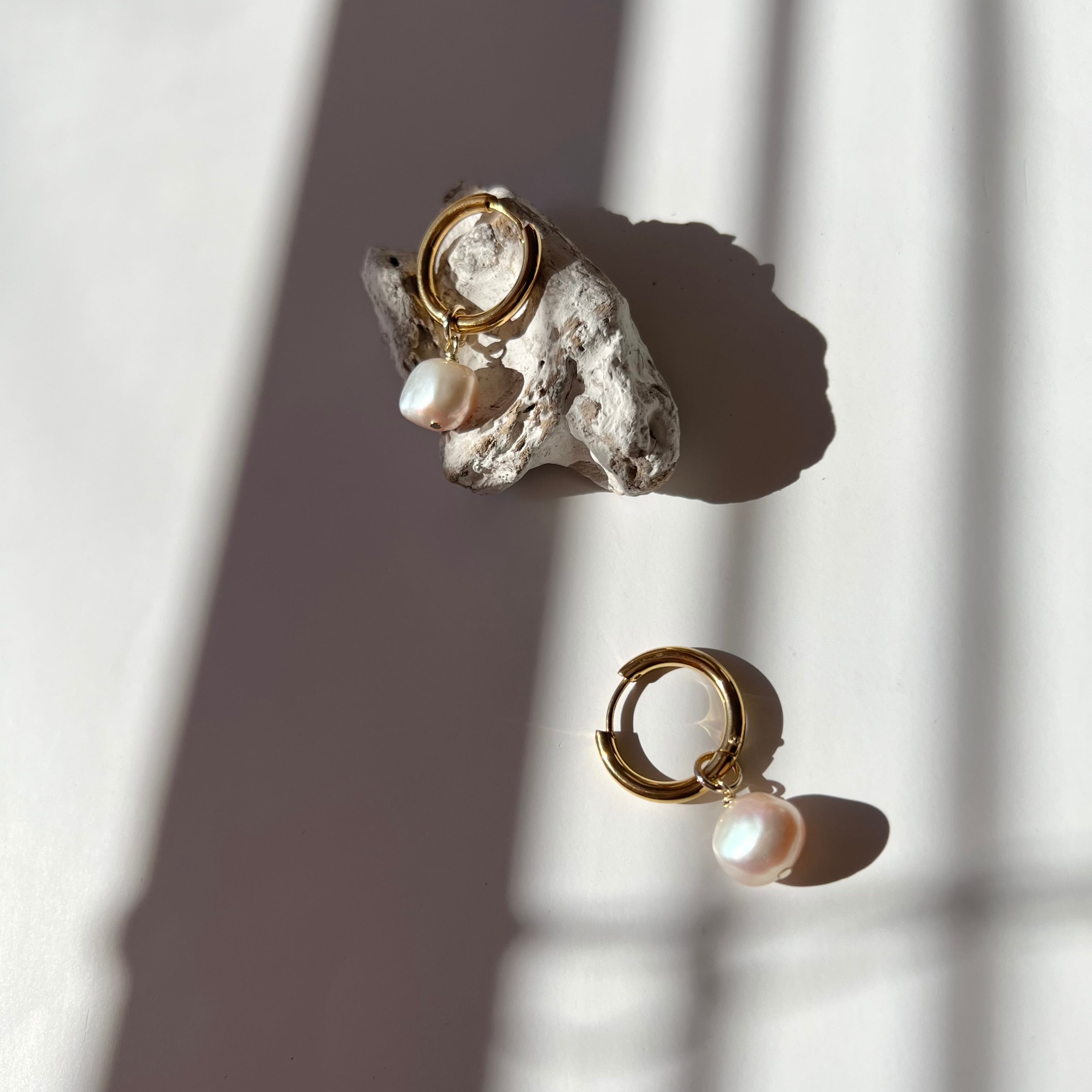 再販 / 淡水パール×フープピアス・イヤリング | Handmade Accessory MU
