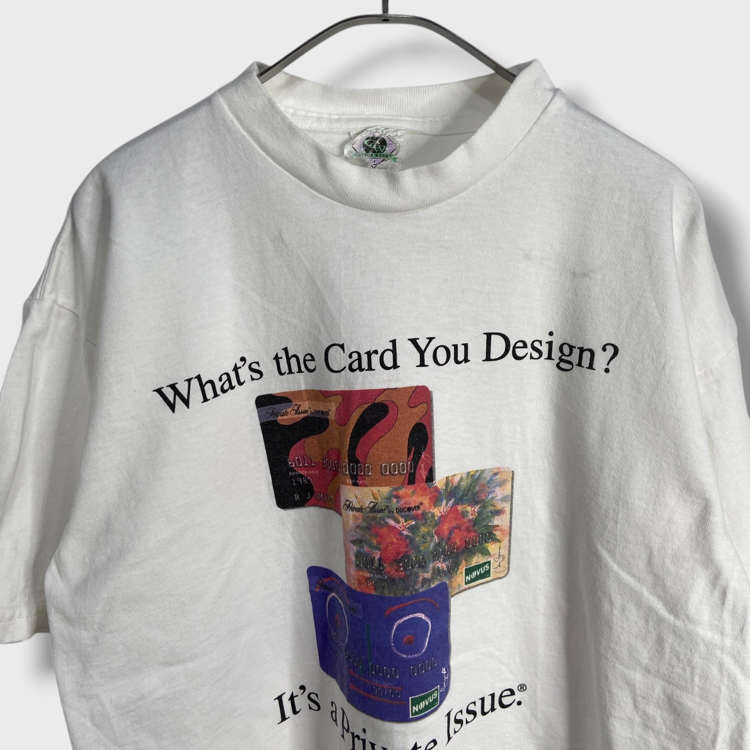 90s DISCOVER クレジットカード プロモTシャツ L 企業系 | 古着屋 Uan