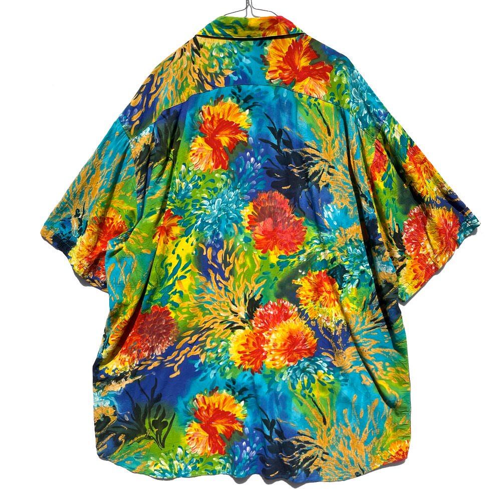 80s 90s USA製 JAMS WORLD レーヨンシャツ ハワイ フラワー 80s 90s USA製 JAMS WORLD レーヨンシャツ ハワイ フラワー