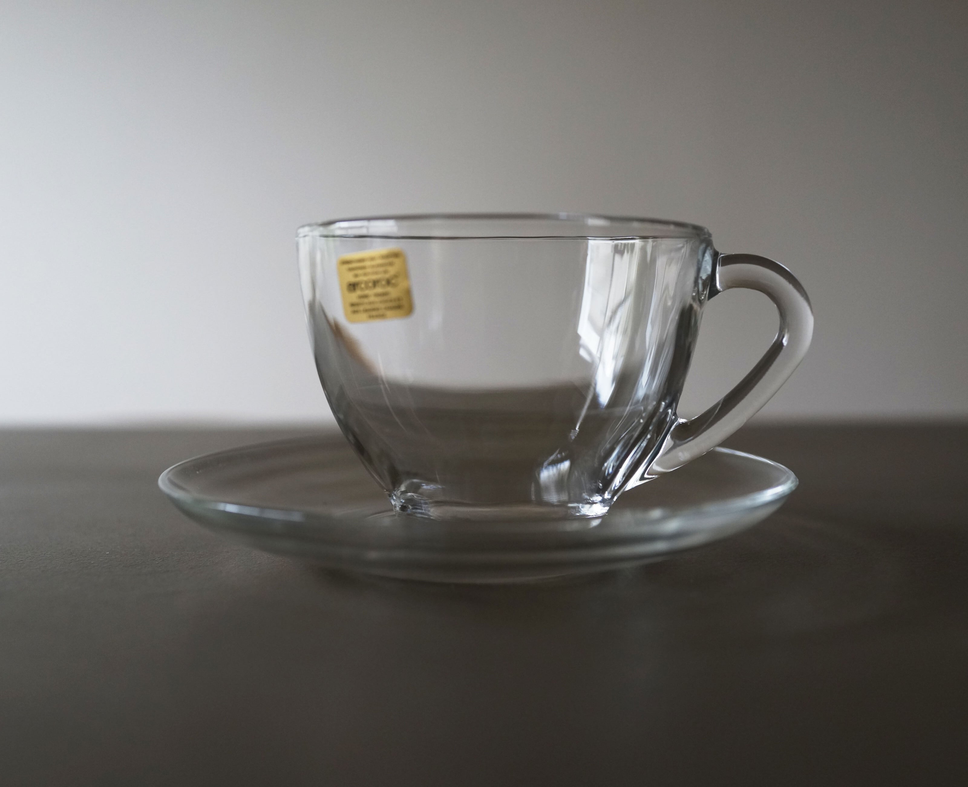 arcoroc フランス製 ガラスのカップ＆ソーサー | 古道具polyscias