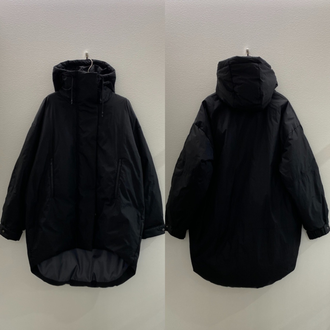 【受注予約:11月下旬入荷予定】中綿フーディーミディアムCO/ブラック