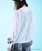 COOLAパッチローゲージニットブルゾン (WHITE) CQ-46101