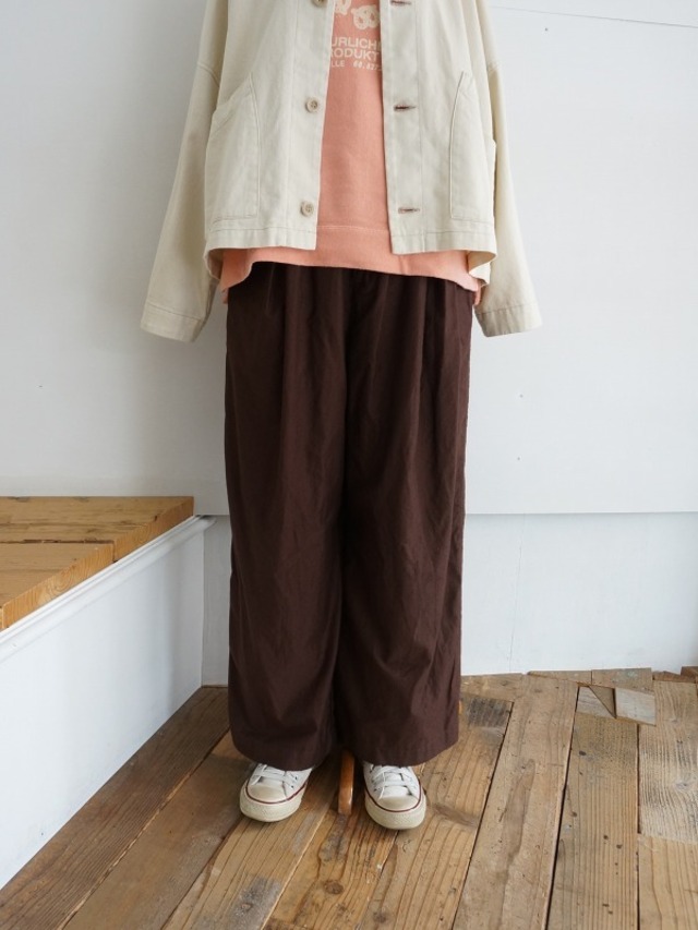 bulle de savon ビュルデサボン　モールスキン ワイドパンツ