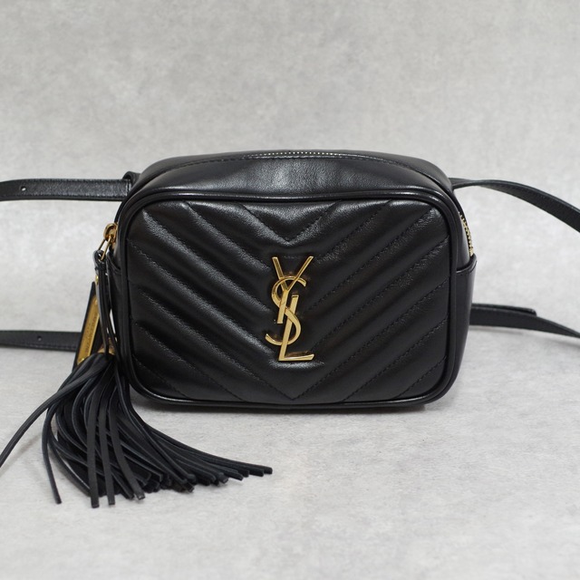 Yves Saint Laurent サンローラン ウェストバッグ レザー ブラック